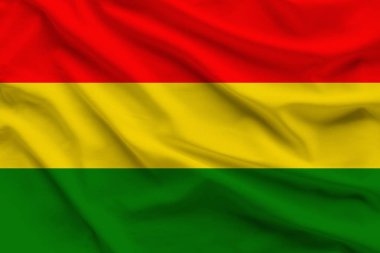 kıvrımları ile Bolivya ipek ulusal bayrağı