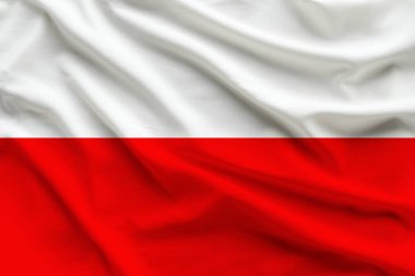 pileli Polonya ipek ulusal bayrağı
