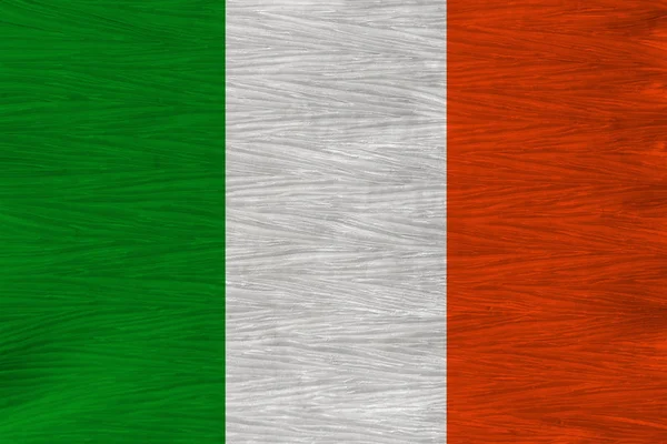 Beautiful silk flag of Ireland with soft folds in the wind — Stock Photo, Image