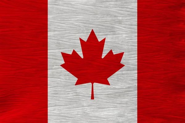 Hermosa bandera nacional de Canadá en seda suave con pliegues suaves, primer plano, espacio de copia — Foto de Stock