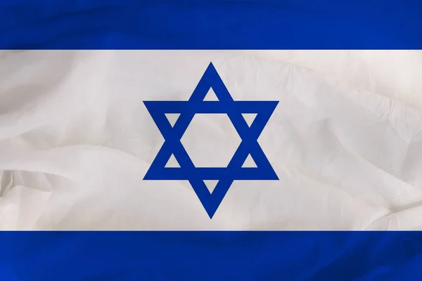 Bandeira nacional de Israel, um símbolo do turismo, imigração, política — Fotografia de Stock