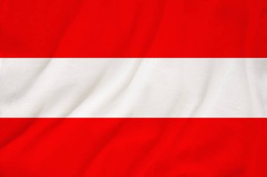 rüzgar kıvrımları, seyahat konsepti, göç, siyaset ile narin ipek Avusturya ulusal bayrağı