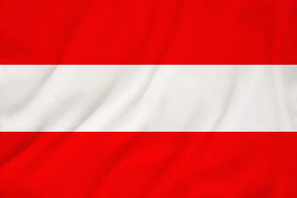 Bandeira nacional da Áustria em seda delicada com dobras de vento, conceito de viagem, imigração, política — Fotografia de Stock