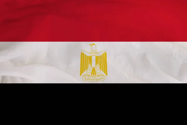 Bandiera nazionale dell'Egitto, simbolo di vacanza, immigrazione, politica — Foto Stock