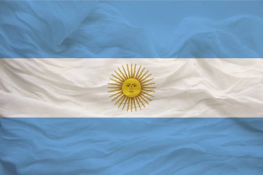 rüzgar kıvrımları, seyahat konsepti, göç, siyaset ile narin ipek Arjantin ulusal bayrağı