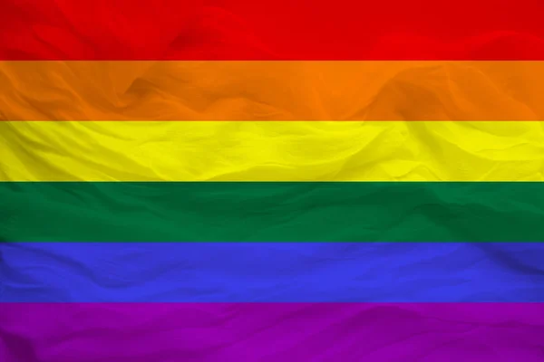 HBT Rainbow Flag, Pride flagga, frihets flagga-den internationella symbolen för den lesbiska, homosexuella, bisexuella och transpersoner gemenskap, begreppet mänskliga rättigheter rörelsen — Stockfoto