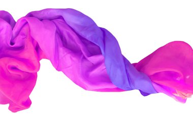 pembe ve mor renklerde renkli doğal, narin bükülmüş ipek, izole