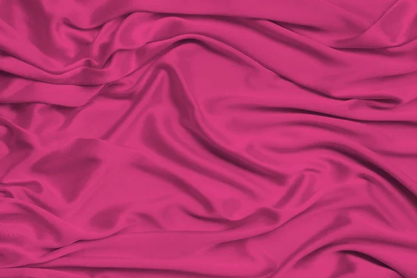 Tecido de malha de seda suavemente drapeado com pequenas dobras, textura, fundo, forma para cartão postal, espaço de cópia — Fotografia de Stock