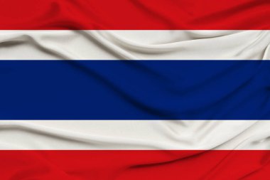 rüzgar kıvrımları, seyahat konsepti, göç, siyaset ile narin ipek Tayland ulusal bayrağı