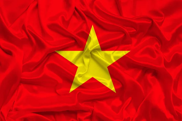 Drapeau national du Vietnam, un symbole de vacances, immigration, politique — Photo