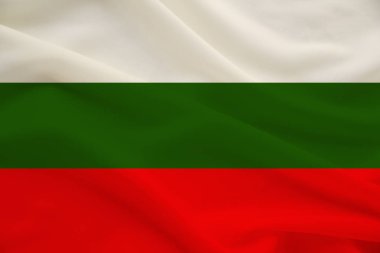 rüzgar kıvrımları, seyahat konsepti, göç, siyaset ile narin ipek Bulgaristan ulusal bayrağı