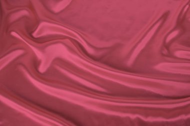 narin mercan parlak ipek yumuşak kıvrımlar, lüks konsept, tasarımcı için arka plan, yatay, yakın çekim, kopyalama alanı