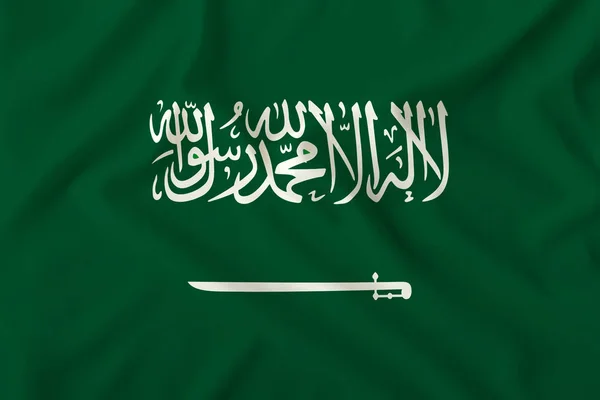 Nationalflagge Saudi-Arabiens, Symbol für Tourismus, Einwanderung, politisches Asyl — Stockfoto