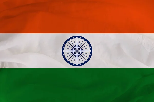 Bandeira nacional da Índia, um símbolo do turismo, imigração, asilo político — Fotografia de Stock