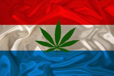 kenevir yeşil yaprak ve Lüksemburg güzel ipek ulusal bayrak, tıbbi esrar kavramı, uyuşturucu yasallaştırma, uyuşturucu kaçakçılığı suçları, yakın çekim
