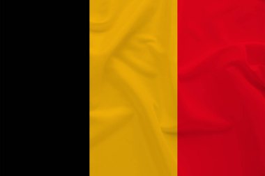 rüzgar kıvrımları ile nazik ipek belçika ulusal bayrağı, seyahat konsepti, göç, siyaset, kopya alanı, yakın çekim