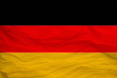 rüzgar kıvrımları ile nazik ipek üzerinde ülkenin Almanya ulusal bayrağı, seyahat kavramı, göç, siyaset, kopya alanı, yakın çekim