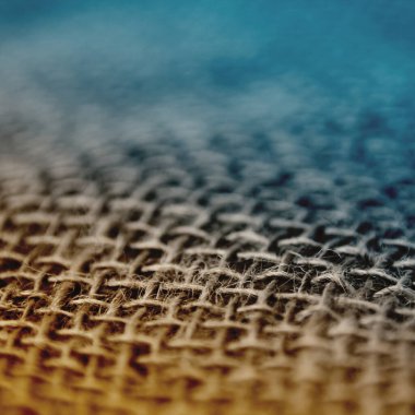 Doğal tuval, geniş örgü, arkaplan ve doku, yakın çekim, kopyalama alanı, izole