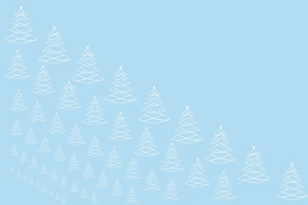 Patrón de árbol de Navidad blanco de copos de nieve y puntos, hermosos gráficos digitales, un espacio en blanco para el diseñador, un patrón para la tela, papel pintado, papel de regalo, espacio de copia —  Fotos de Stock