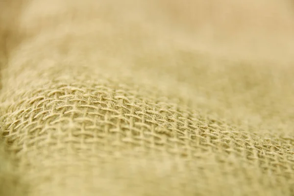 Natural canvas, burlap with large weave, background and texture, close-up, copy space, isolate — Stock Photo, Image