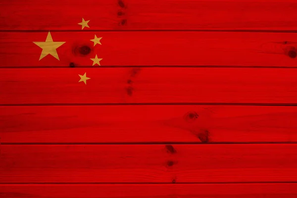 Foto van de nationale vlag van China op een luxe textuur, close-up, kopieerruimte, concept van reizen, economie en staatsbeleid, illustratie — Stockfoto