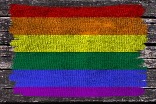 ЛГБТ-радуга, флаг гордости, флаг свободы - международный символ лесбийского, гей, бисексуального и трансгендерного сообщества, концепция правозащитного движения — стоковое фото