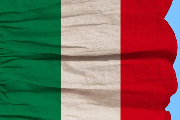 beautiful colored national flag of state of italy, concept of tourism, economy and politics, closeup