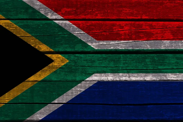 Foto van de prachtige gekleurde nationale vlag van de staat Zuid-Afrika, concept van toerisme, economie en politiek, Close-up — Stockfoto