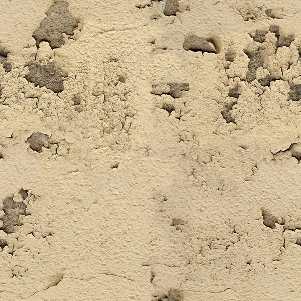 Textura sin costuras de una vieja pared con estuco desmoronado y agrietado, fondo — Foto de Stock