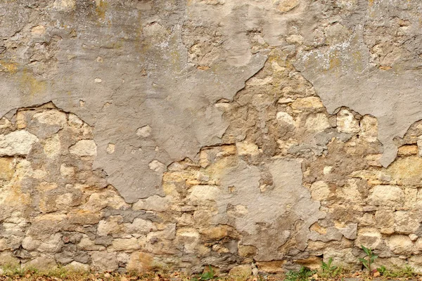 Textura Horizontal Sin Costuras Una Pared Vieja Hecha Piedra Escombros — Foto de Stock