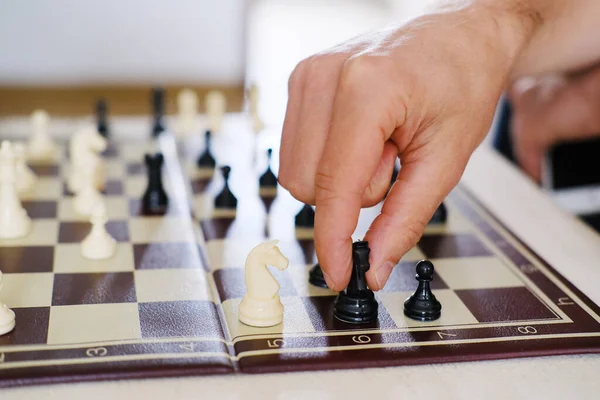 Игры Шахматы Концепция Развития Умственных Способностей Логика Умение Проигрывать Семейные — стоковое фото