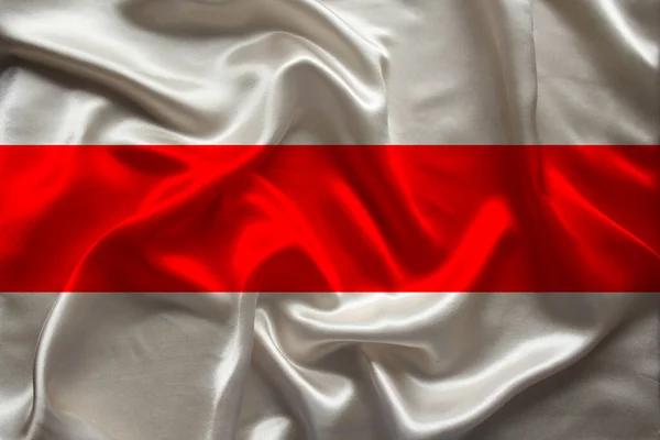 Modern Belarus Devletinin Renkli Ulusal Bayrağının Güzel Bir Fotoğrafı Kumaş — Stok fotoğraf