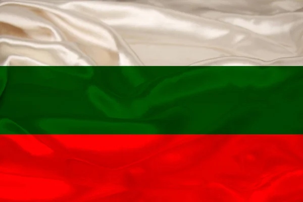 Hermosa Foto Bandera Nacional Color Del Estado Moderno Bulgaria Tela — Foto de Stock