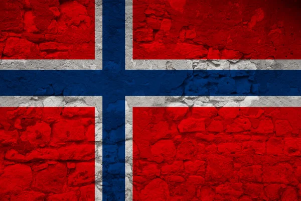 Norveç Devletinin Ulusal Bayrağı Çatlakları Turizm Göç Ekonomi Politika Küresel — Stok fotoğraf