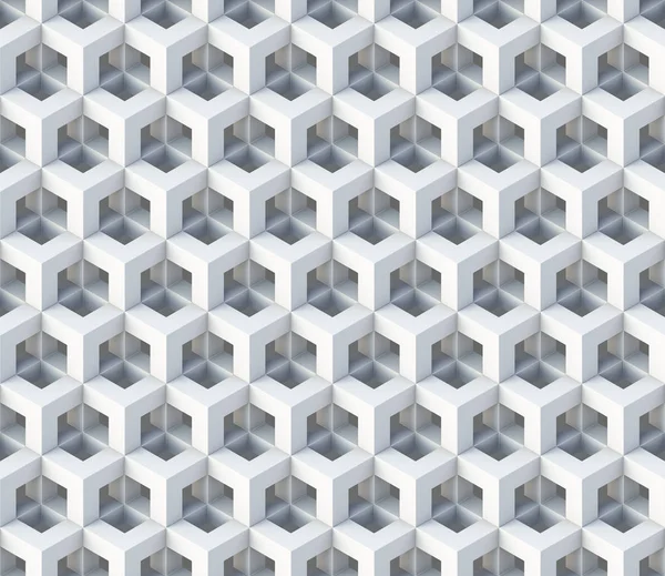 3D kuber sömlös mönster prydnad - 3D-rendering bakgrund — Stockfoto