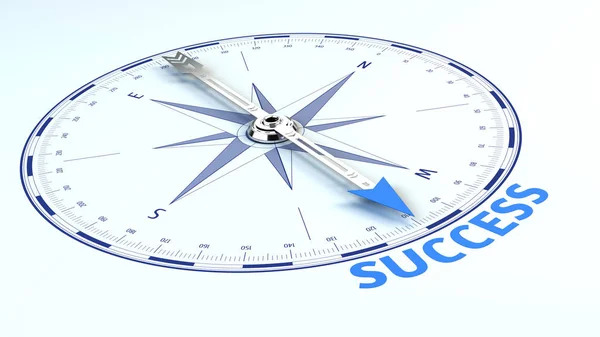 Success Business Concept - needle pointing the word success. 3d illustration — Stock Photo, Image