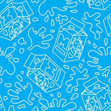 Dikişsiz desen paket süt.