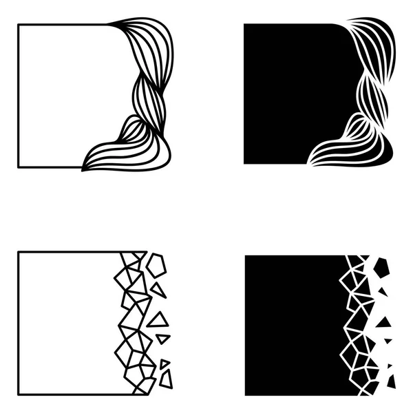 Conjunto de elementos de logotipo abstractos cuadrados . —  Fotos de Stock