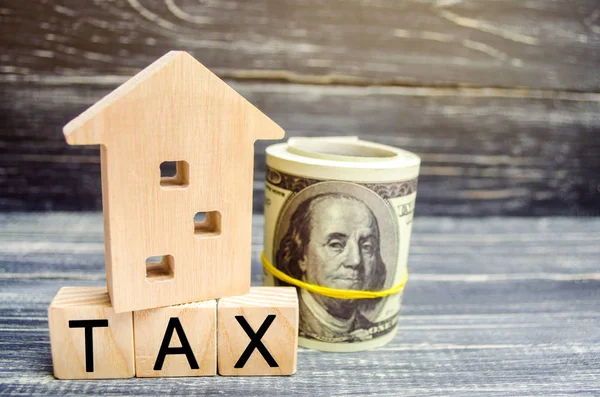 Concept Property Taxes Purchase Sale Property House Inscription Tax Declaration — Stock Photo, Image