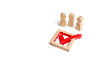 İnsanlar yakın durmak ve kutuya onay işareti bakın. seçim, anket veya referandum. . Seçmenler parlamento ya da Başkan seçimlerinde katılmak. Karar verme, takım çalışması. Anket. Seçici odak