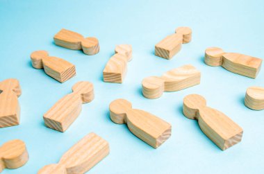 Bir saçılma insanlar yalancı rakamlar. Seçim kavramı. En iyi çalışanlar için işe. Benzersiz ve özelliği, yetenek. İnsanlar için arama ve ikinci yarısında