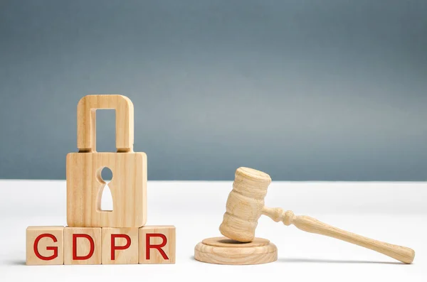 Conceito Rgpd Regulamento Relativo Protecção Dados Segurança Cibernética Privacidade Lei — Fotografia de Stock