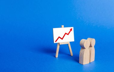 Şöne bakarak insanlar olumlu eğilim kadar kırmızı ok ile standı. Finansal ekonomik veri göstergelerinin analizi ve işlenmesi. İş stratejisinin tanımı, geliştirme. İşletme yönetimi