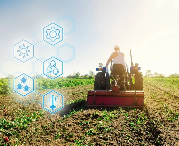 Wysokie Technologie Innowacje Rolnictwie Rozpoczęcie Działalności Rolniczej Innowacja Automatyzacja Poprawa — Zdjęcie stockowe