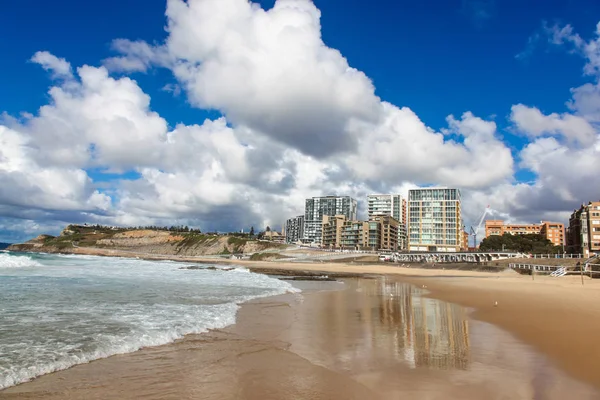 Newcastle Beach Einer Der Schönen Strände Von Newcastle Einem Schönen — Stockfoto