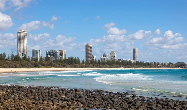 Burleigh Heads Gelegen Aan Gold Coast Queensland Asutralia Zoek Noorden — Stockfoto
