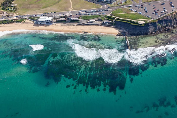 Luftaufnahme Der Bar Beach Newcastle Australien Newcastle Ist New South — Stockfoto
