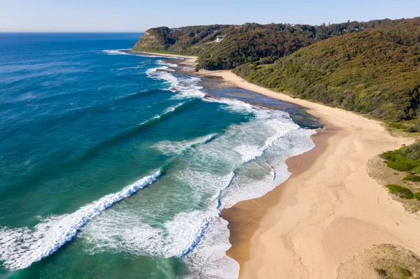 Vista Aérea Del Extremo Sur Dudley Beach Una Las Muchas — Foto de Stock