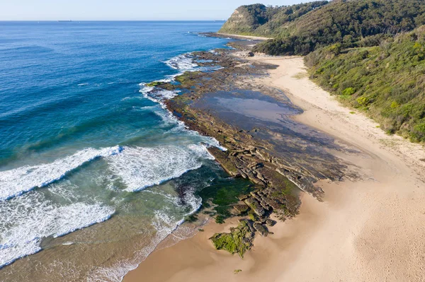 Dudley Beach Southern End widok lotniczy Newcastle NSW Australia — Zdjęcie stockowe