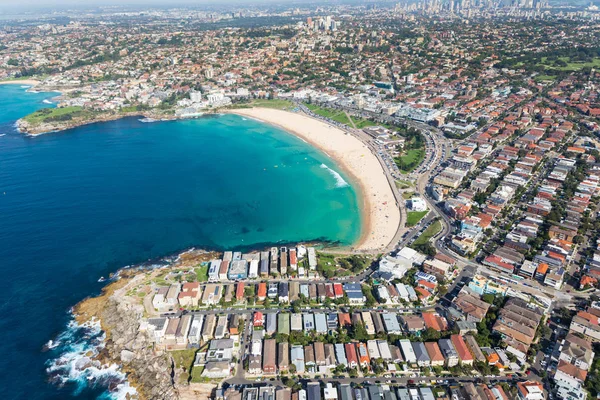 Bondi Beach Sydney NSW Australia - Aerial view from North Bondi — Stock Photo, Image